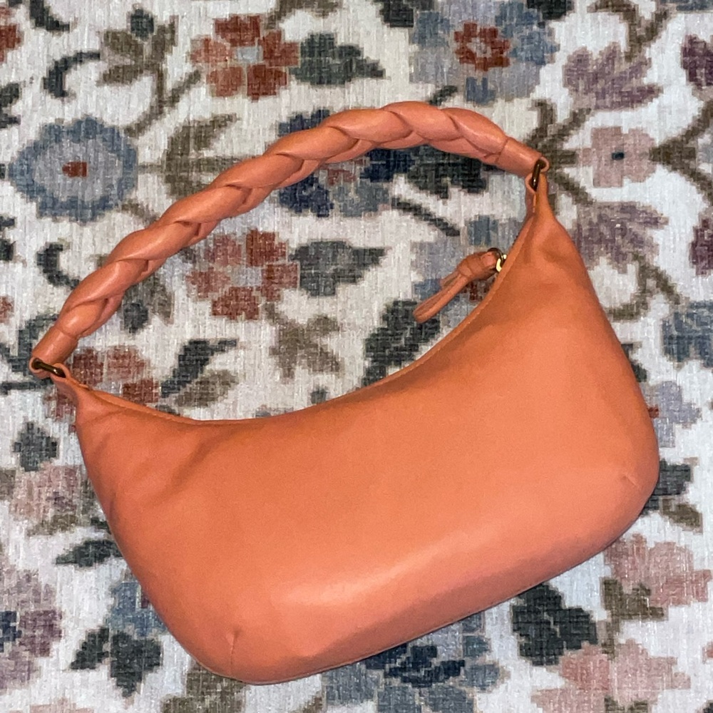 Madewell Orange Braided-Handle Shoulder Bag